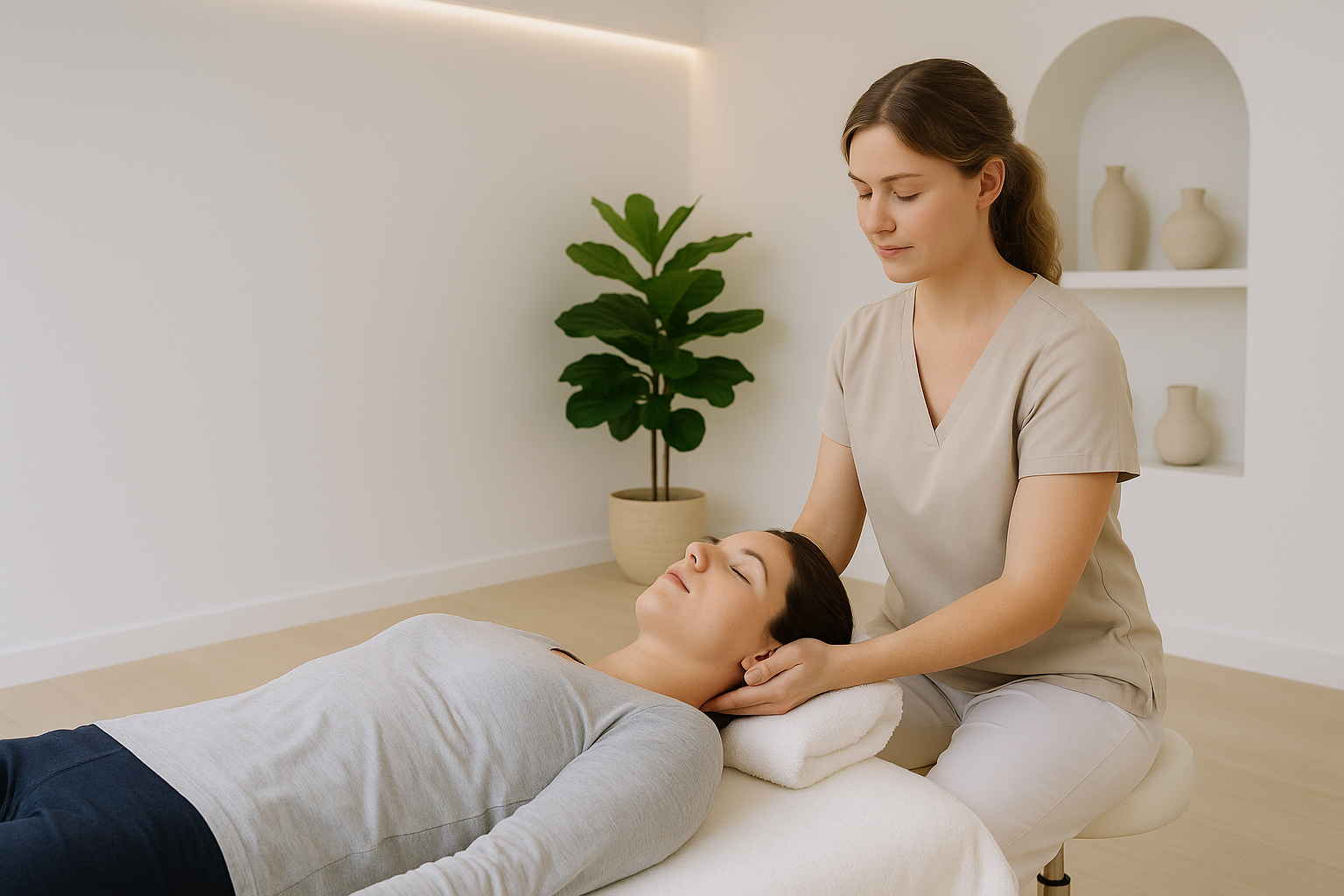 Massage head, neck and shoulders